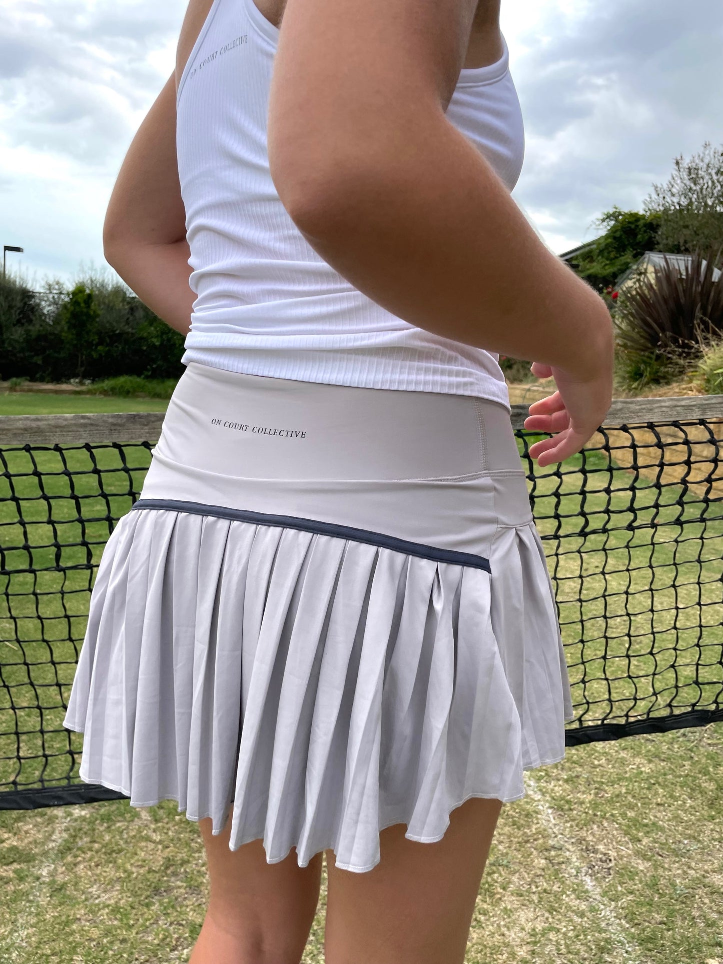 game day skirt | light grey