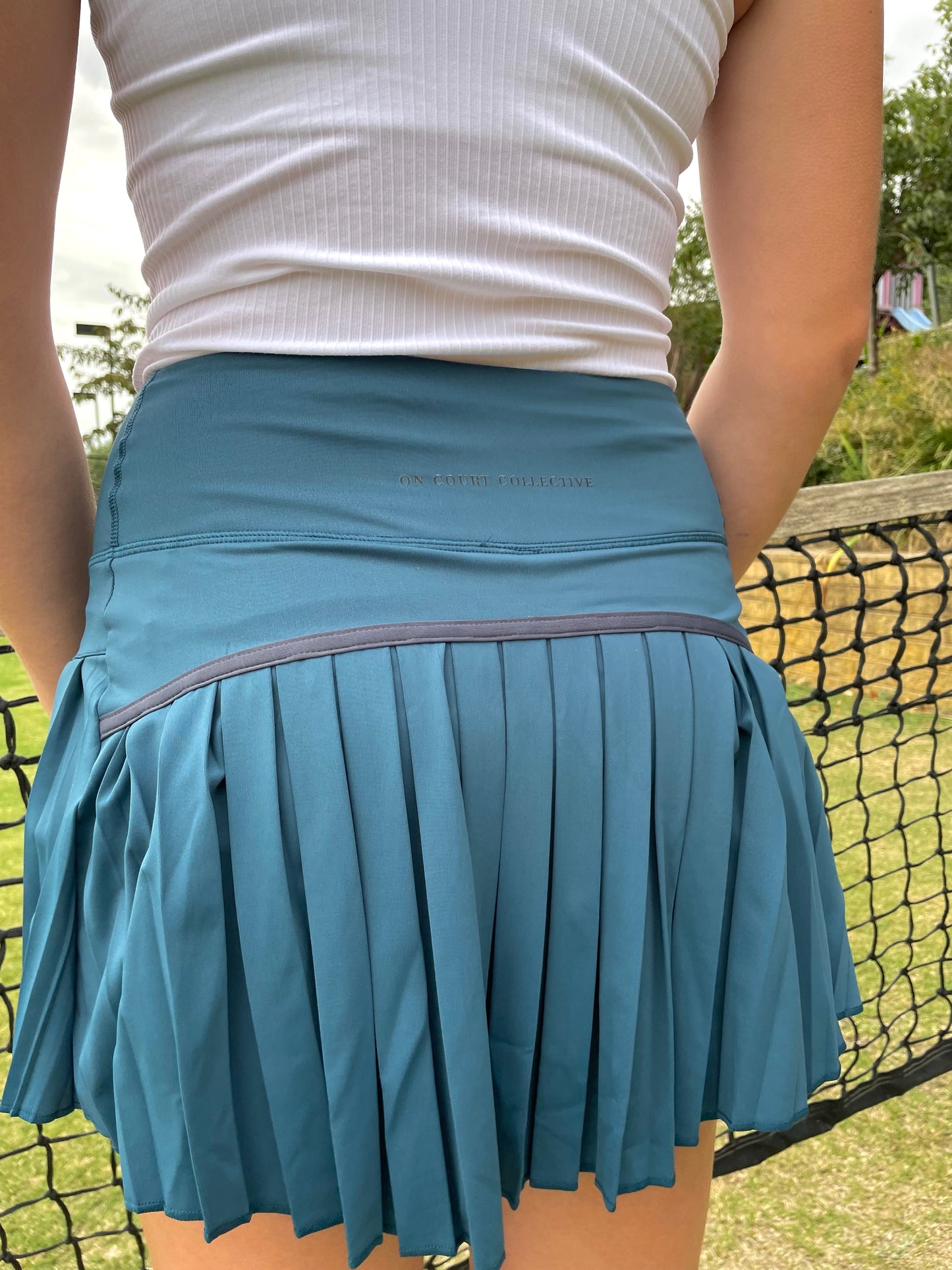 game day skirt | teal